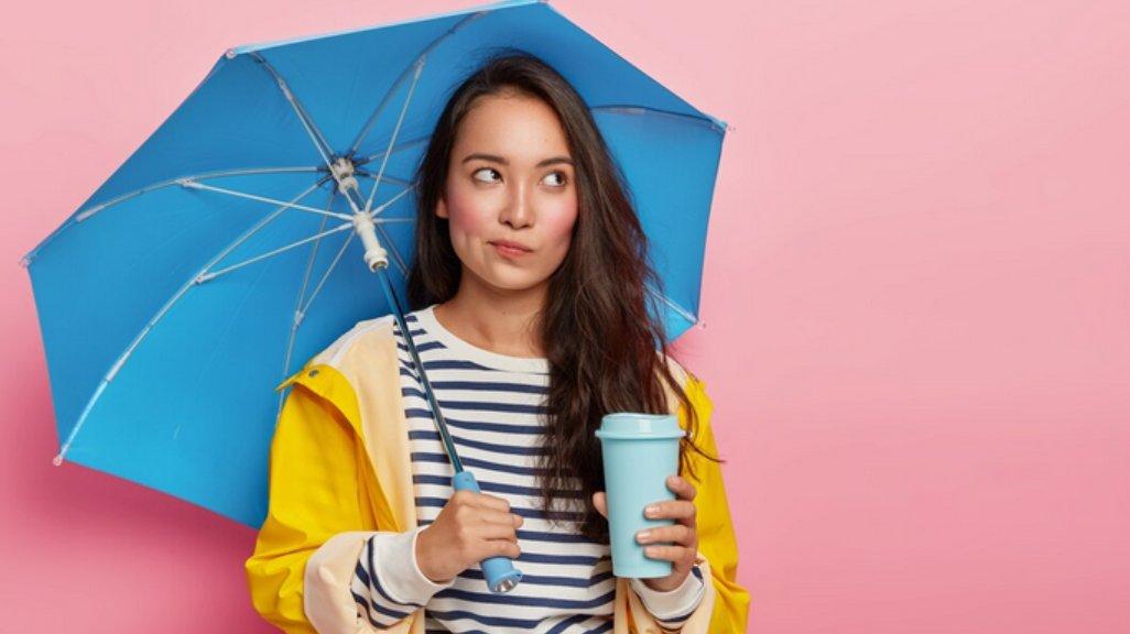 Ilustrasi payung lipat.