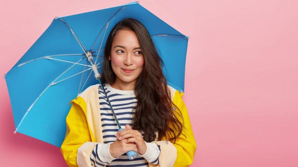 Ilustrasi payung lipat.