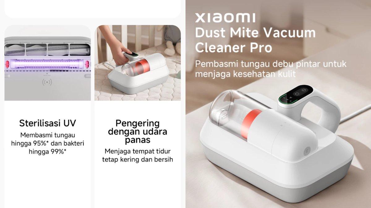 Ilustrasi penggunaan Xiaomi Dust Mite Vacuum Cleaner Pro.