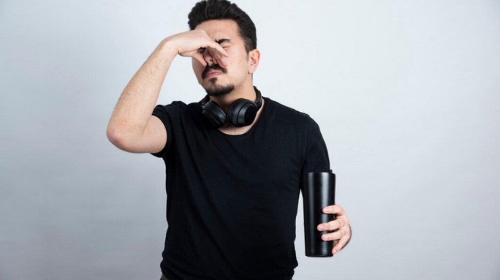 Ilustrasi tumbler bau.