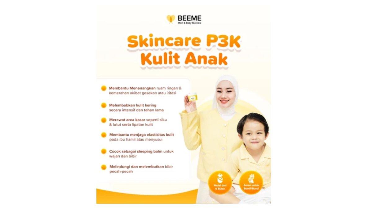 Ilustrasi produk Beeme Nourishing Balm, skincare P3K untuk kulit anak