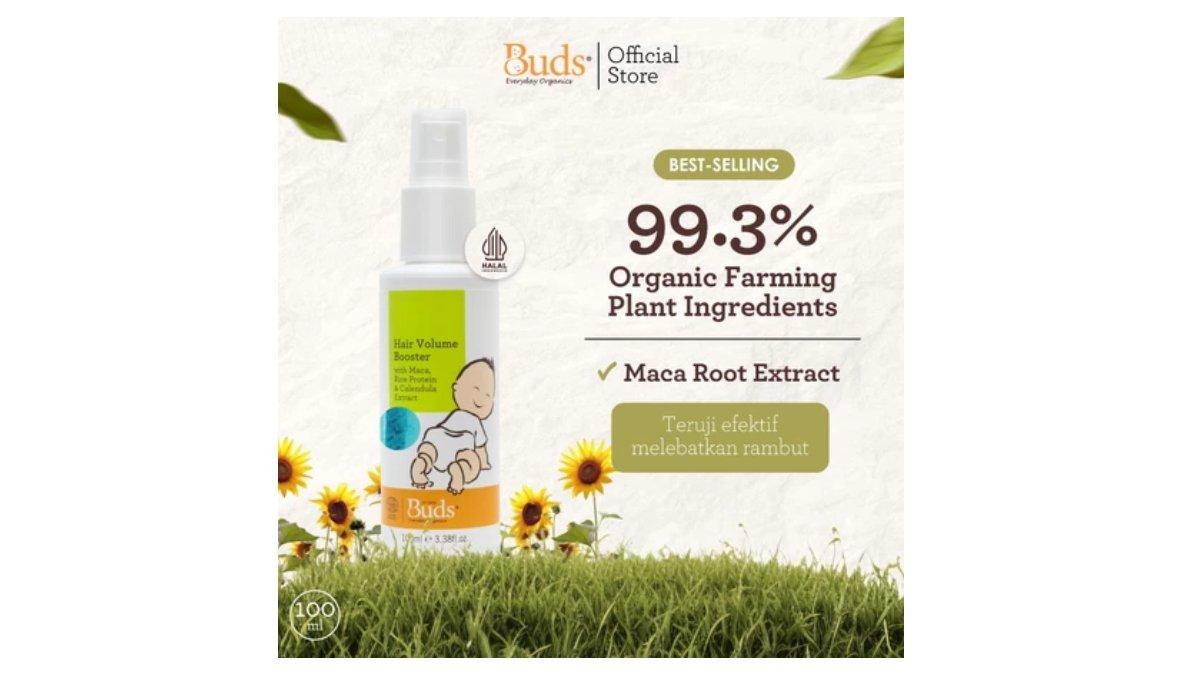 Ilustrasi produk Buds Organics Hair Volume Booster - penumbuh dan penebal rambut bayi
