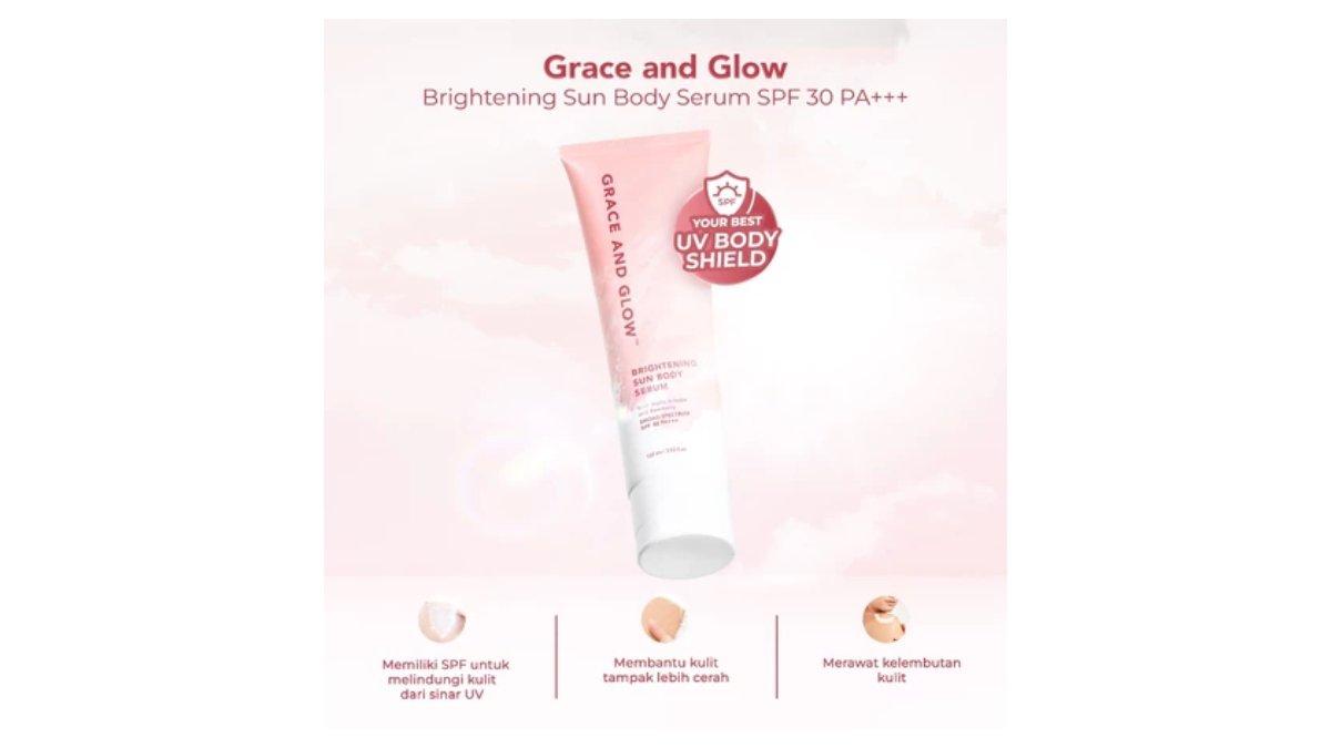 Ilustrasi produk Grace and Glow Brightening Sun Body Serum - hand body lotion SPF 30 PA+++