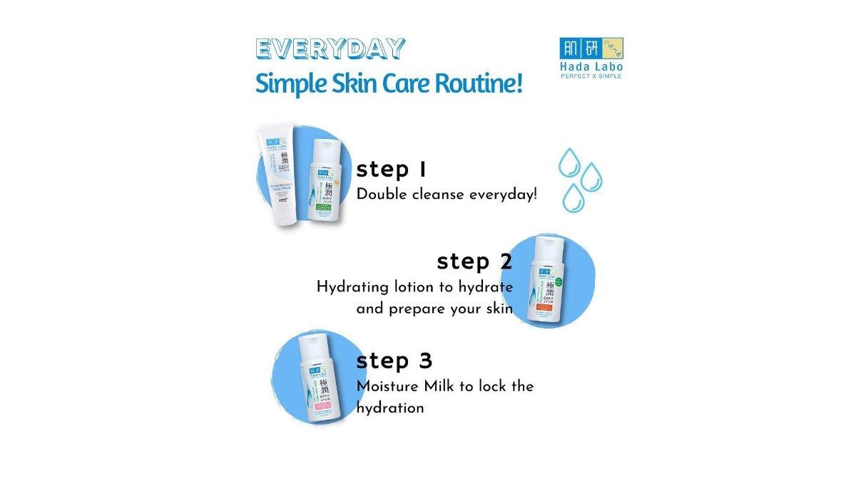 Ilustrasi produk Hada Labo Gokujyun simple skincare routine