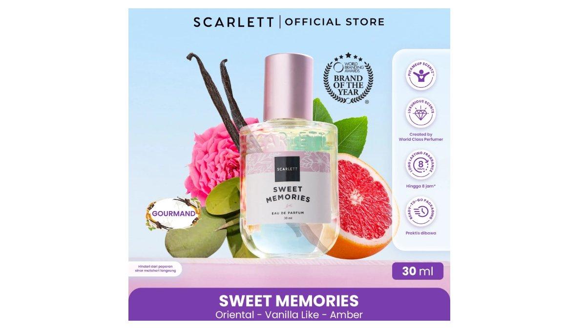 Ilustrasi rekomendasi Scarlett Whitening Eau De Parfum Sweet Memories