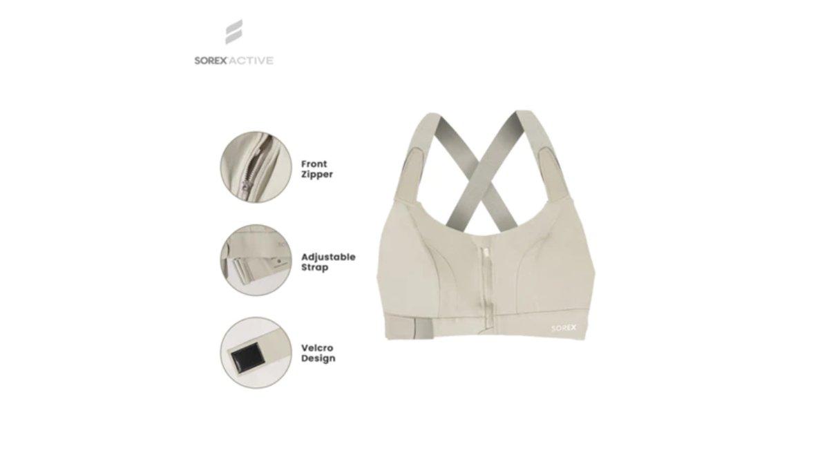 Ilustrasi rekomendasi Sorex Active LIFTY Adjustable Band Zipper Bra Sport SA 010