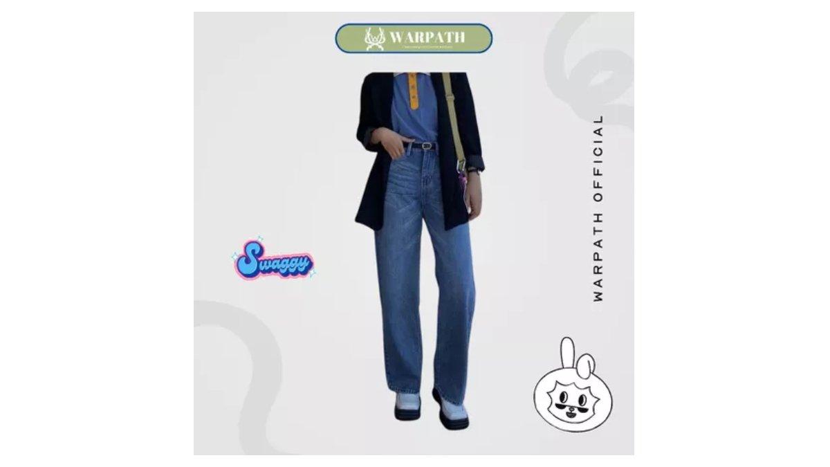 Ilustrasi rekomendasi Warpath - Highwaist Straight Jeans Loose Swaggy