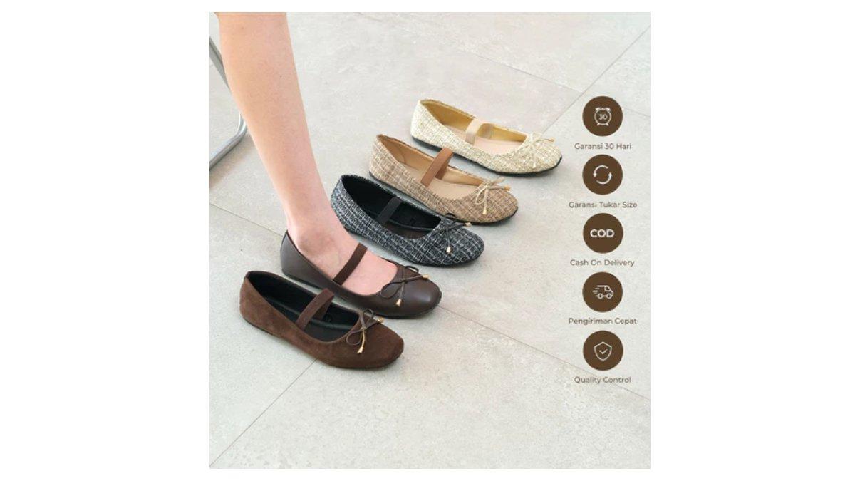 Ilustrasi rekomendasi Winod Siena Flatshoes yang simpel dan nyaman