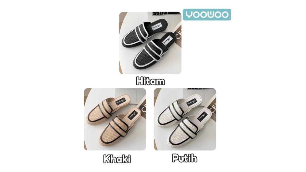 Ilustrasi rekomendasi YooWoo Sandal Slip On Wanita Kartun
