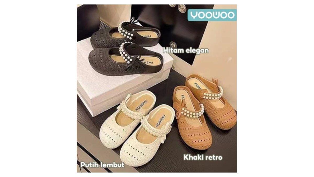 Ilustrasi rekomendasi YooWoo Sandal Wanita Dengan Manik-Manik Mutiara