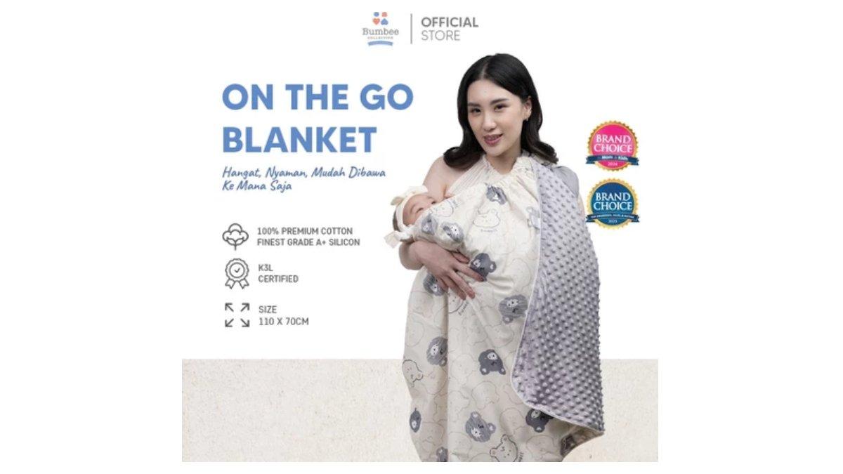 Ilustrasi rekomendasi blanket Bumbee Collection On The Go Blanket - selimut bayi 6 In 1