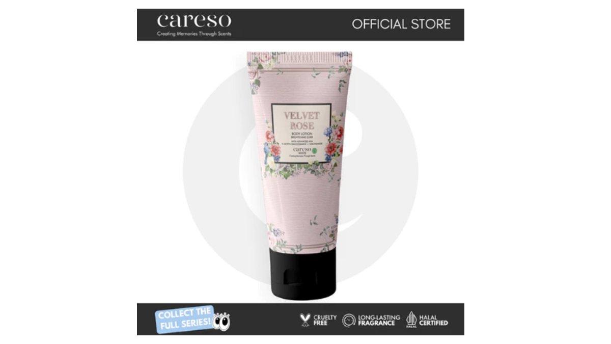 Ilustrasi rekomendasi body lotion Careso Velvet Rose yang wangi