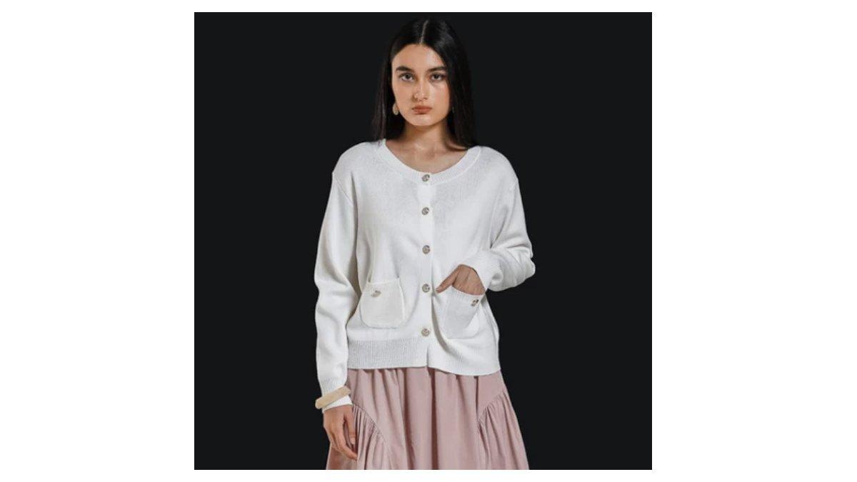 Ilustrasi rekomendasi cardigan brand This Is April - Lily Cardigan