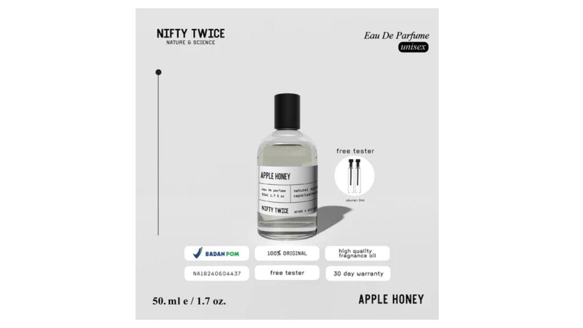 Ilustrasi rekomendasi parfum unisex Nifty Twice - Apple Honey Euphoria Eau De Parfum