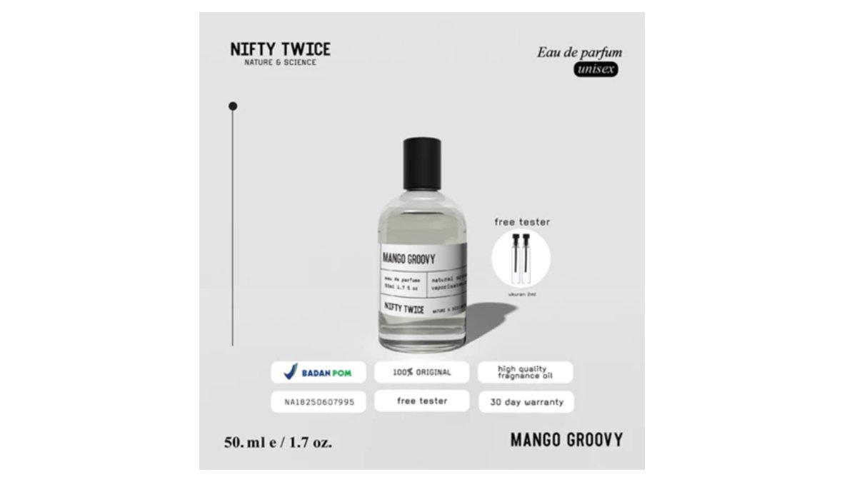 Ilustrasi rekomendasi parfum unisex Nifty Twice - Mango Groovy Eau De Parfum