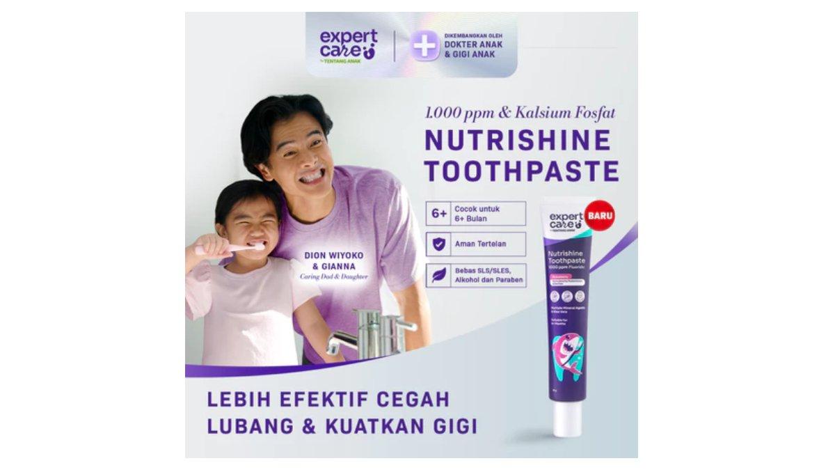 Ilustrasi rekomendasi pasta gigi untuk bayi Expert Care Nutrishine Toothpaste