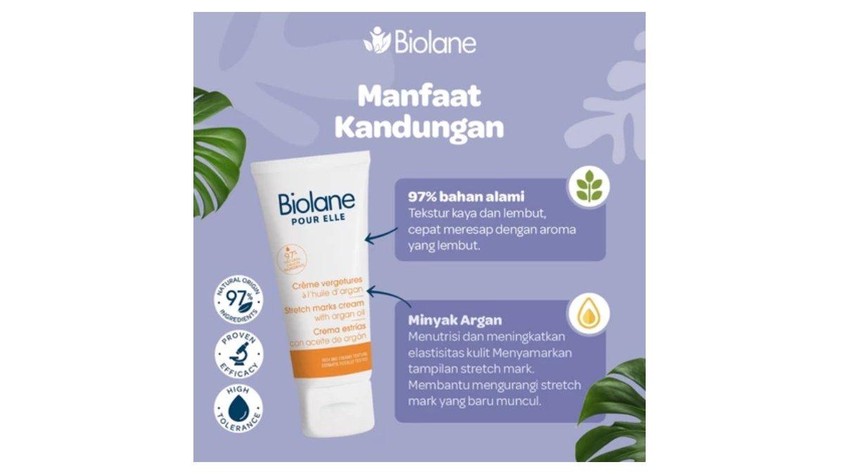 Ilustrasi rekomendasi produk Biolane Stretch Mark Cream