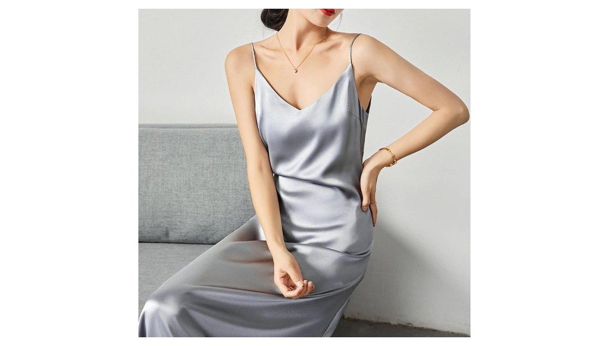 Ilustrasi rekomendasi satin dress yang membuat tampilanmu elegan dan mempesona