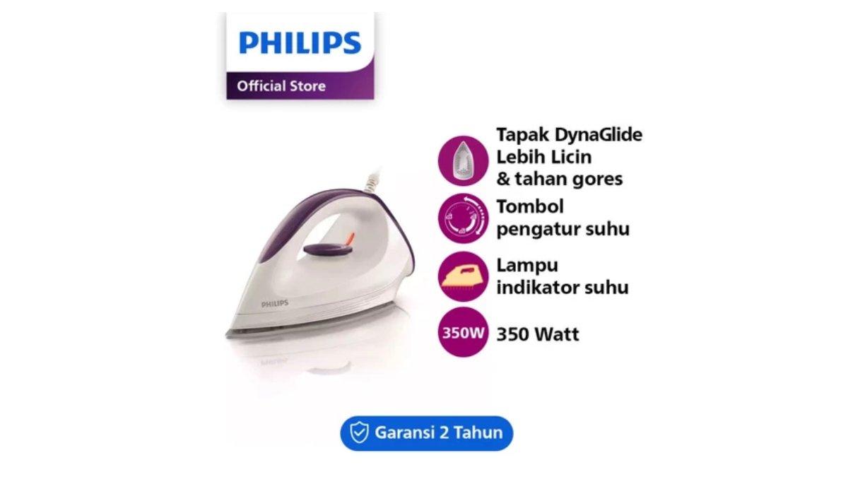 Ilustrasi rekomendasi setrika listrik Philips Dry Iron Affinia GC160