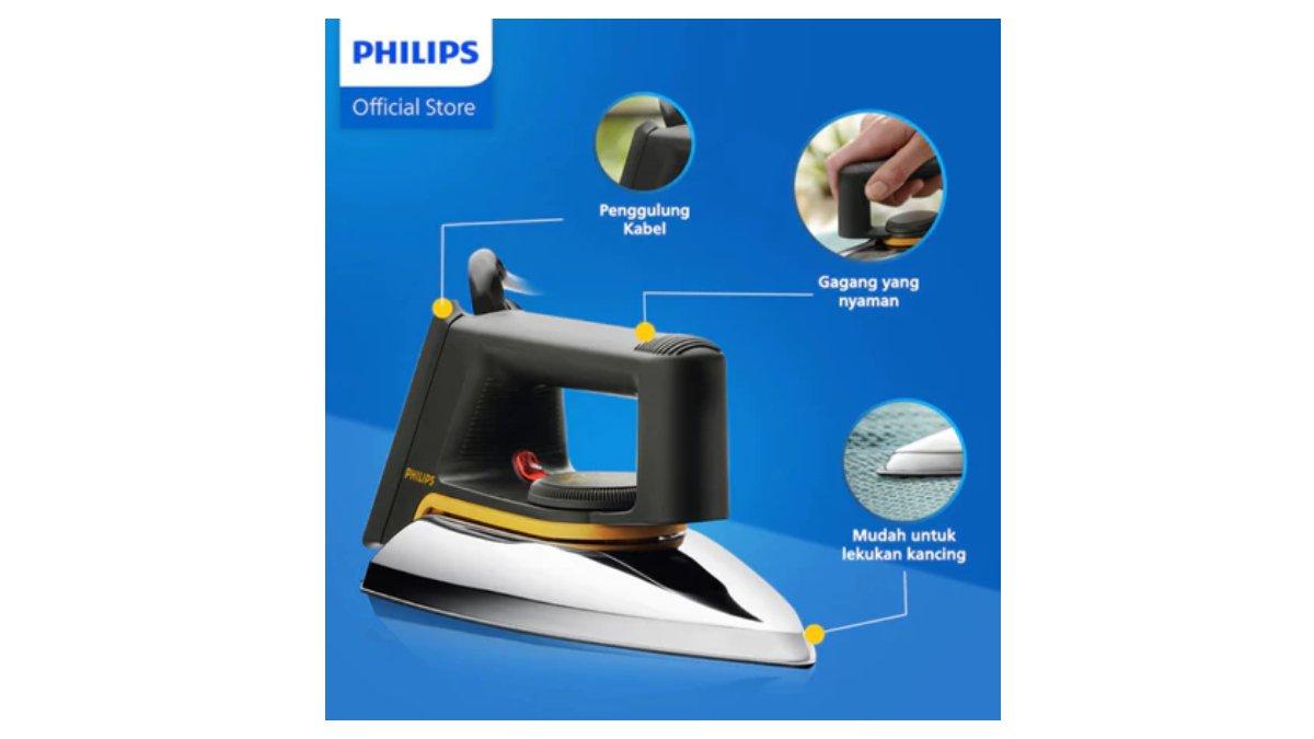 Ilustrasi rekomendasi setrika listrik Philips Dry Iron Classic HD1172/99