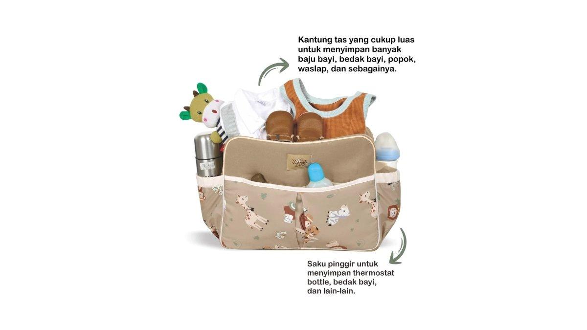 Ilustrasi rekomendasi tas perlengkapan bayi Baby Joy Jungle Joy Series