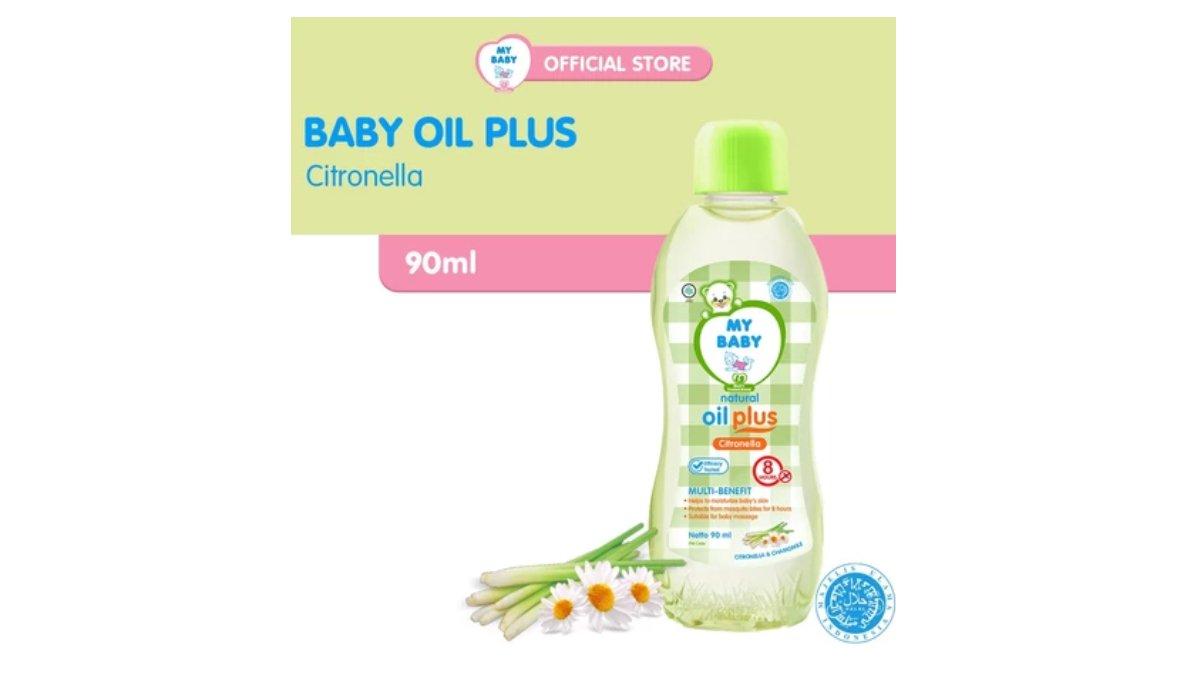 Ilustrasi review lengkap My Baby Oil Plus Citronella untuk memijat si Kecil