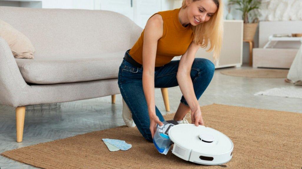 Ilustrasi robot vacuum.