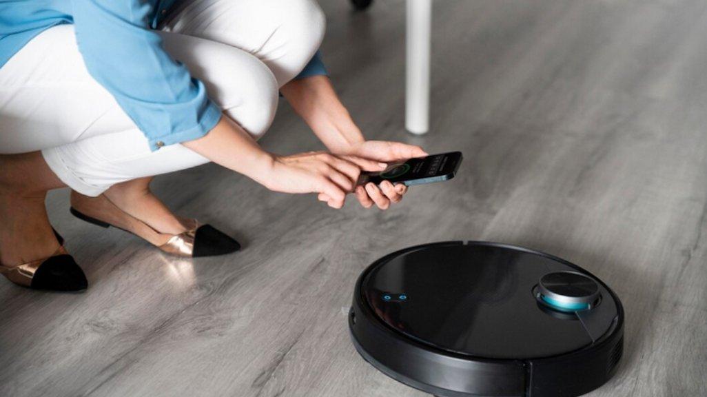 Ilustrasi robot vacuum.