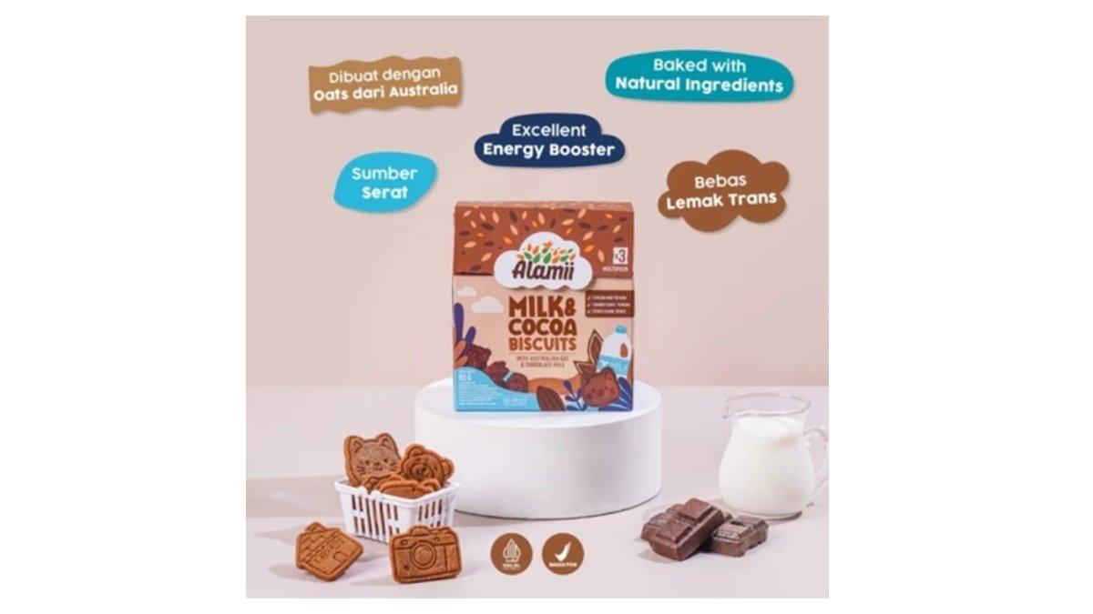 Ilustrasi snak bayi Alamii Multigrain Biscuits tanpa bahan pengawet