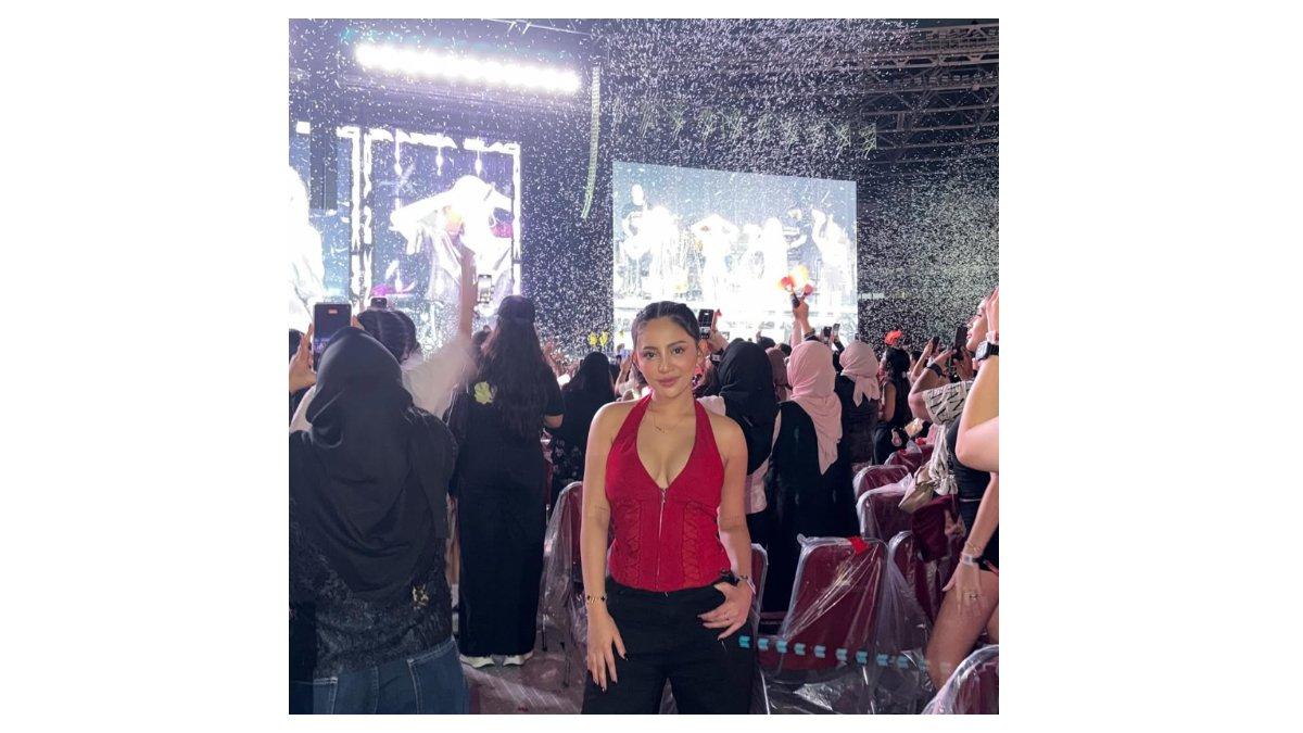 Ilustrasi style Rachel Venya nonton konser Blackpink di Jakarta