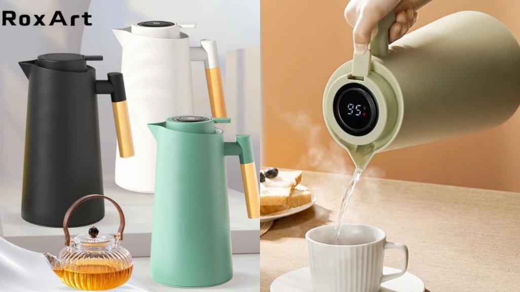 RoxArt 1000 ML Termos Vacuum Kapasitas Display Temperature / Termos Air Panas