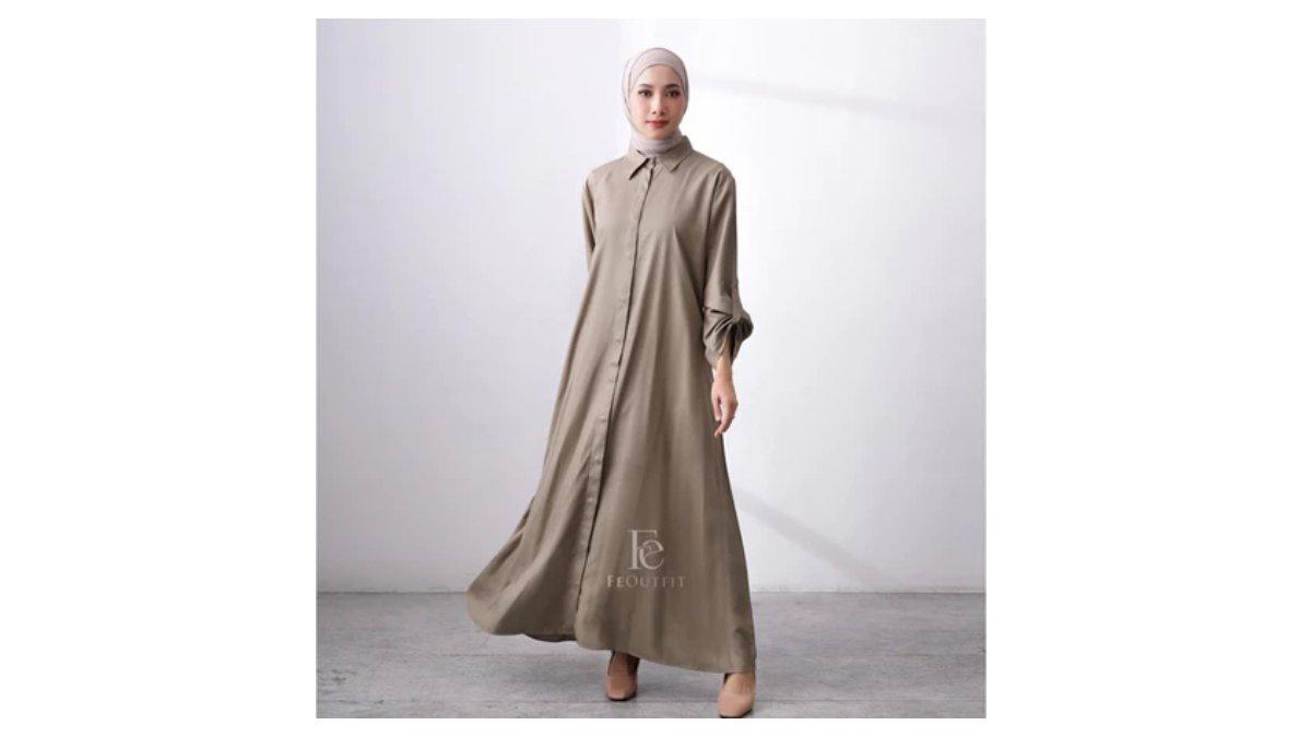 Ilustrasi tips kondangan ibu ibu muda pakai midi dress dengan potongan A-line