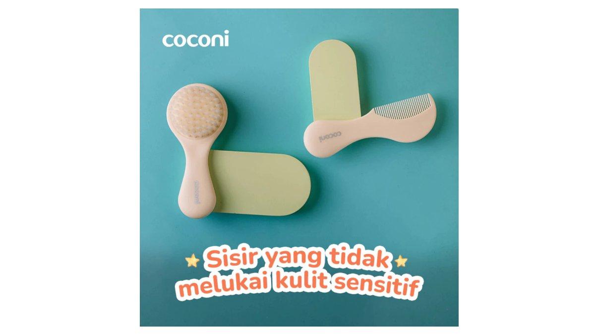 Ilustrasi tips mengurangi rambut rontok dengan sisir bayi yang lembut