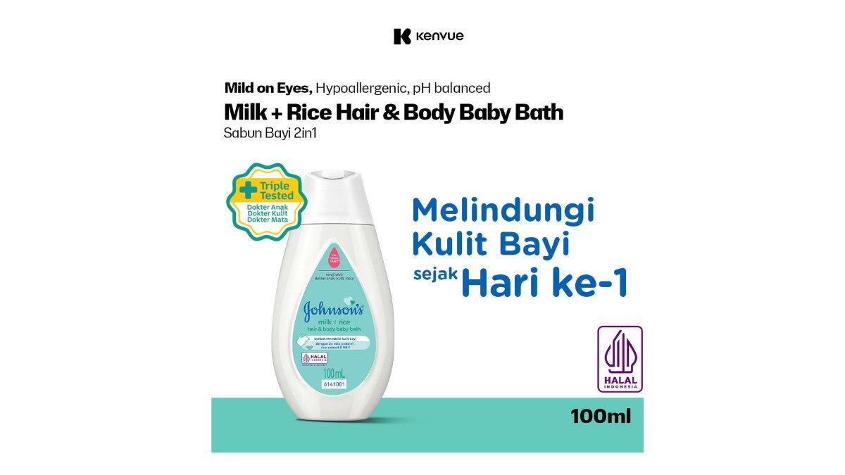JOHNSON'S Milk + Rice Hair & Body Baby Bath