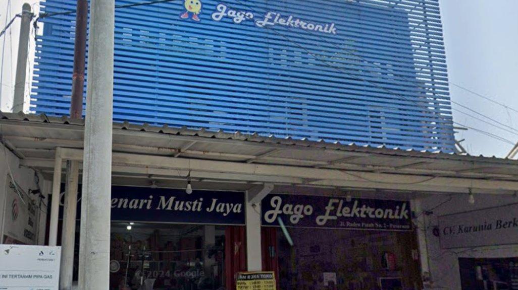 Foto Toko Jago Elektronik di Jl. Raden Patah No.2, Karanganyar, Kecamatan Panggungrejo, Kota Pasuruan, Jawa Timur 67115 yang diambil Google Maps pada Maret 2024.
