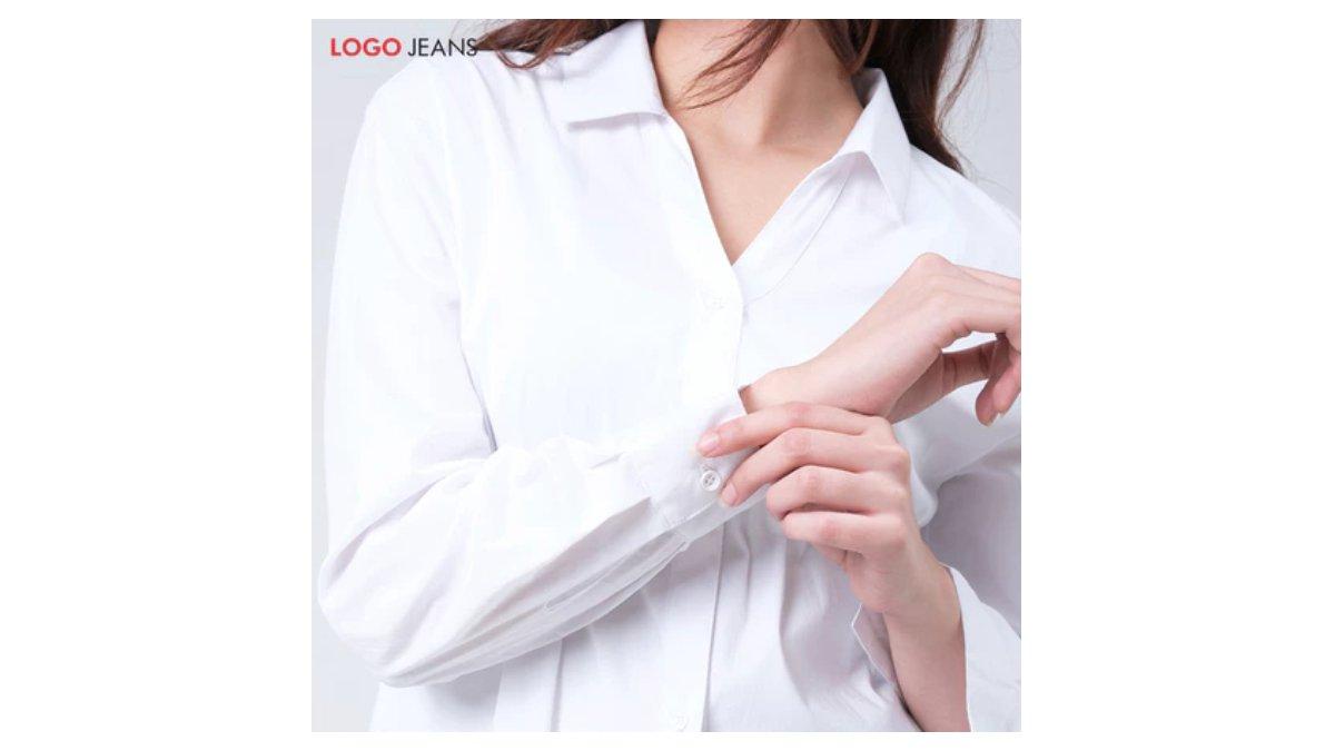 Jenis kemeja lengan panjang merek Logo Jeans cocok untuk acara semi formal