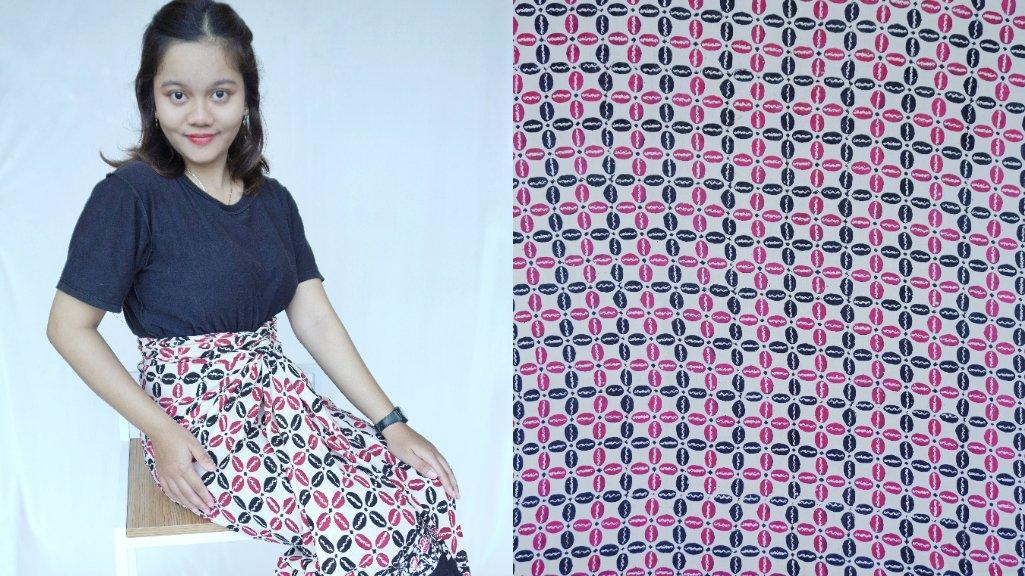 Kain Batik Cap Motif Kopi Pecah Bahan Katun Paris