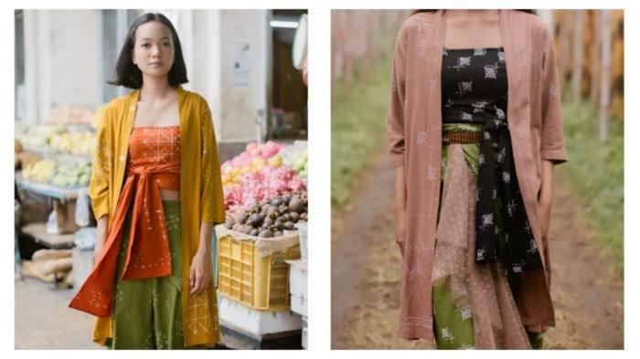 Kalyna Outer Pisalin Sore dengan motif geometris yang tampak magis, harga Rp310.000