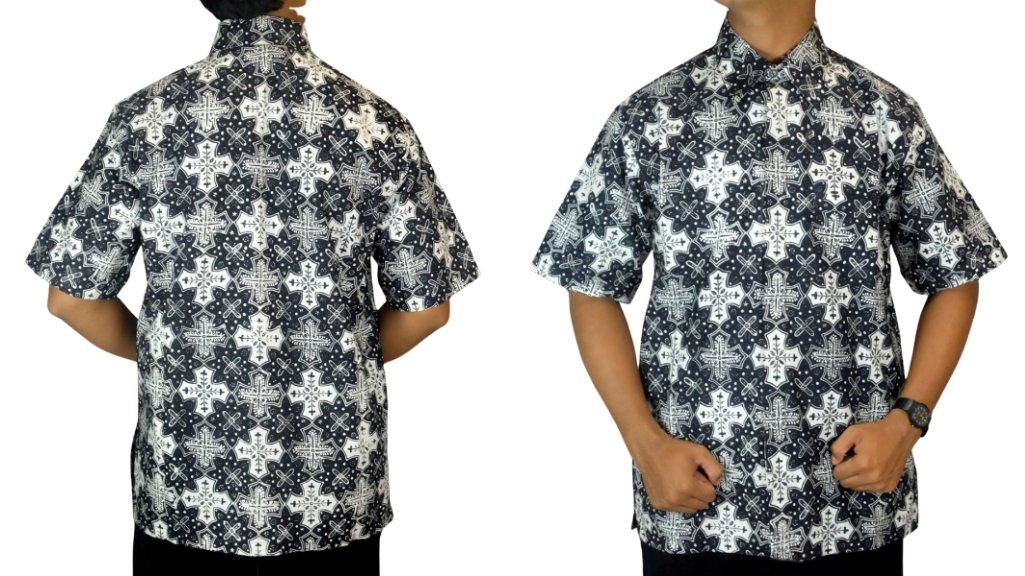Kemeja Pendek Batik Pria Bahan Katun Primis dari Batik Gunawan Solo