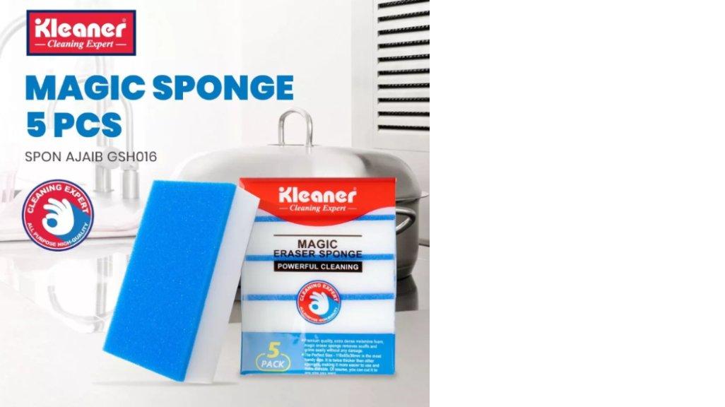 Kleaner Magic Sponge Penghapus Noda Membandel Spons Ajaib 5 Pcs untuk Helm, Tembok, Spidol Permanen