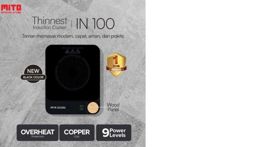 MITO Kompor Induksi Super Tipis Induction Cooker IN100 - White / Black