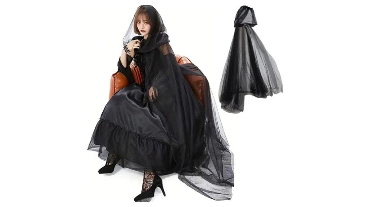 Kostum Pesta Halloween Jubah Cosplay Vampire Penyihir