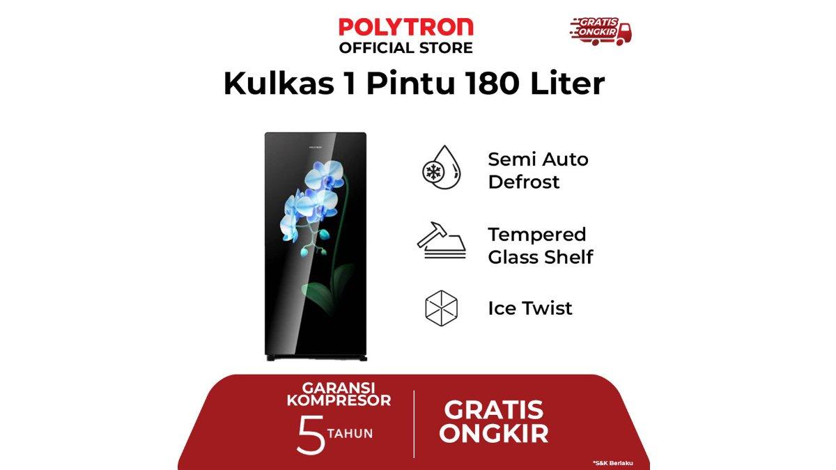 POLYTRON Belleza 1 pintu 180 liter PRA 18MOB