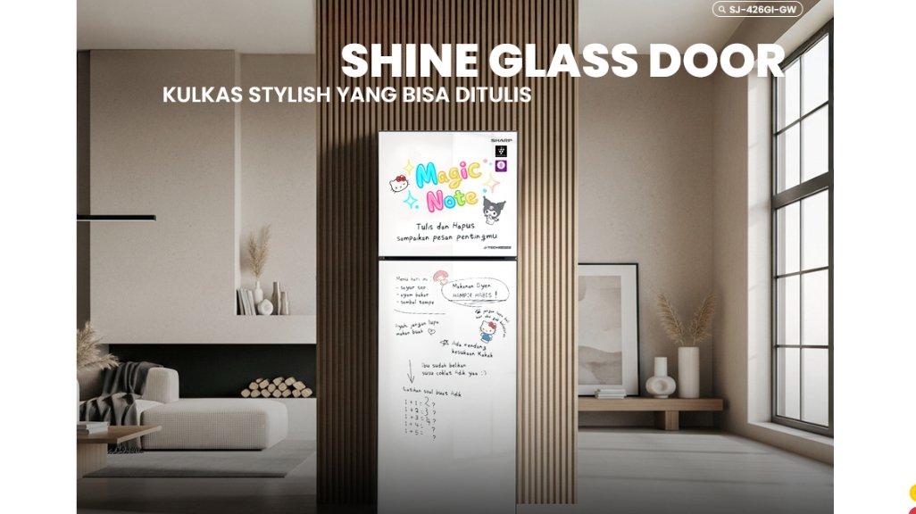 Review Lengkap Kulkas Sharp White Glitter Door Inverter SJ-426GI-GW, Plus Minus - Tribunshopping.com