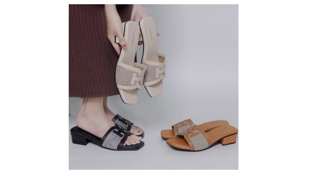 LAPEPA YUK - HELENA Sandal Wanita Slop High Heels Tinggi Sedang 4cm