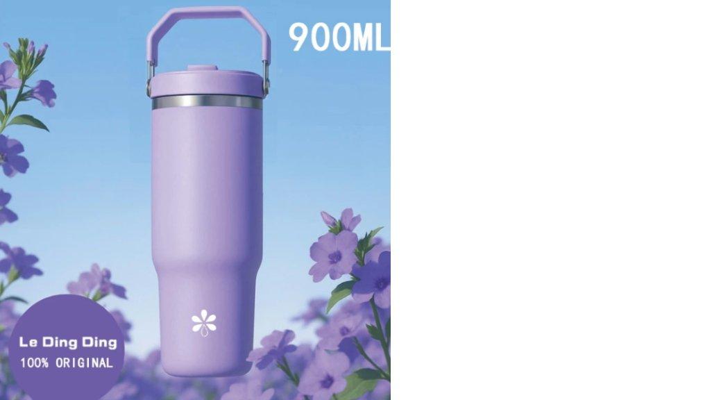 LE DING DING Botol Minum Tumbler Termos Portable 900ml Ungu Stainless Steel Vacuum