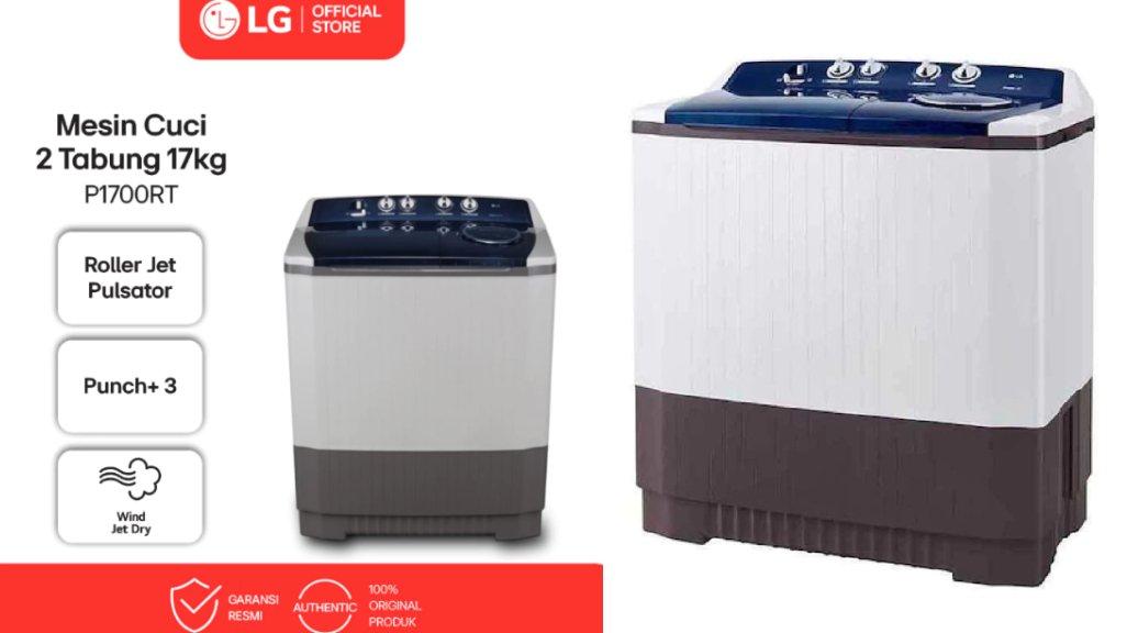 Review Lengkap LG Mesin Cuci 2 Tabung 17 Kg P1700RT, Cek Fitur Unggulannya - Tribunshopping.com