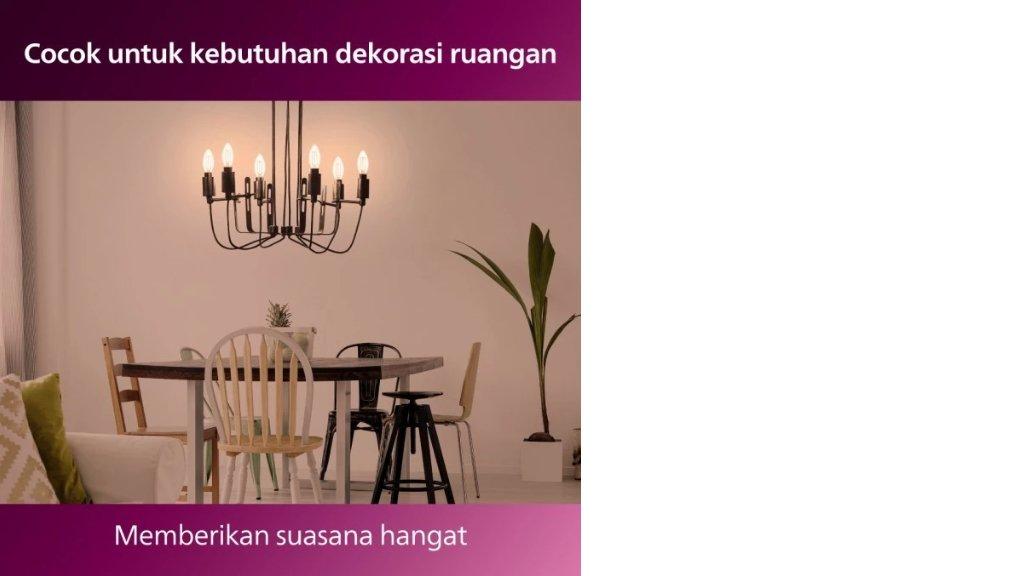 Lampu Philips Bohlam ESS LED Candle 6W E14 4000K Semi putih