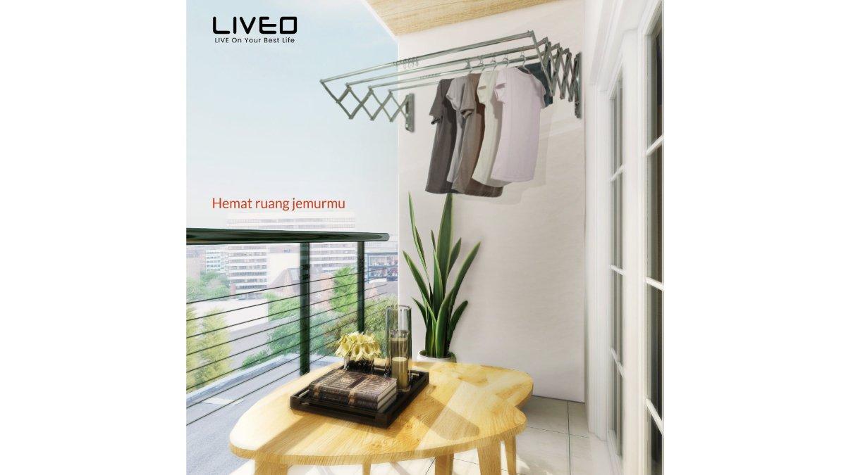 Liveo Jemuran Dinding Baju Stainless Steel LV-399