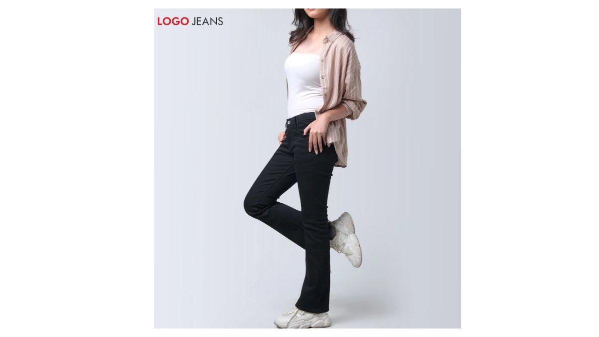 Logo Jeans Celana Jeans Wanita Bootcut E5 Series Black 43BE5L2BK